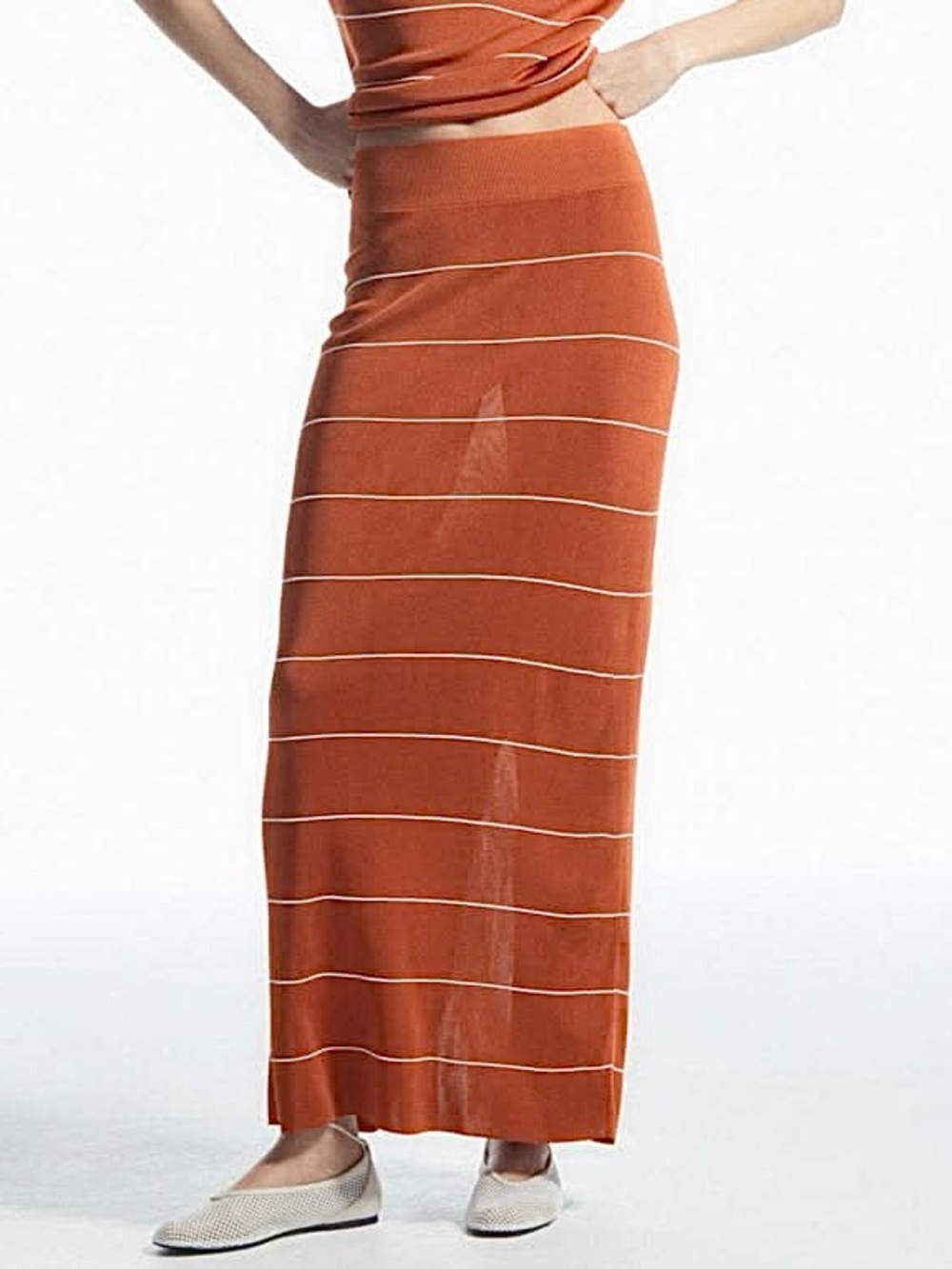 COS KNIT STRIPE MAXI SKIRT